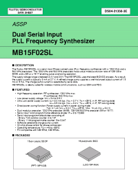 Datasheet MB15F02SL manufacturer Fujitsu