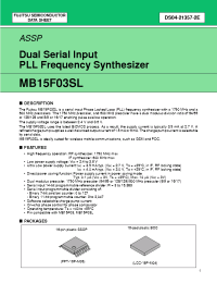 Datasheet MB15F03SLPFV1 manufacturer Fujitsu