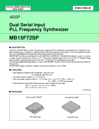 Datasheet MB15F72SPPFT manufacturer Fujitsu
