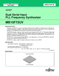 Datasheet MB15F72UV manufacturer Fujitsu