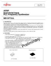 Datasheet MB15F73UL manufacturer Fujitsu