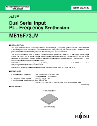 Datasheet MB15F73UVPVB manufacturer Fujitsu