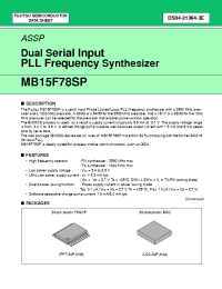 Datasheet MB15F78SP manufacturer Fujitsu