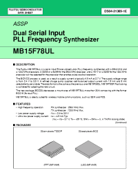 Datasheet MB15F78ULPFT manufacturer Fujitsu