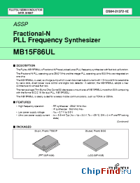 Datasheet MB15F86ULPFT производства Fujitsu