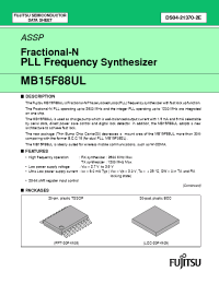 Datasheet MB15F88UL manufacturer Fujitsu