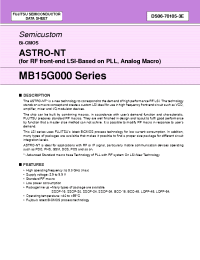 Datasheet MB15G000 производства Fujitsu