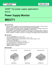 Datasheet MB3771 manufacturer Fujitsu