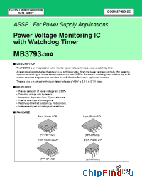 Datasheet MB3793-30AP manufacturer Fujitsu