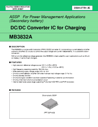 Datasheet MB3832APFV производства Fujitsu