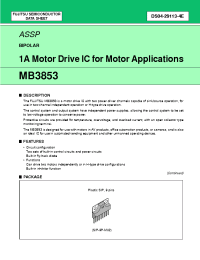 Datasheet MB3853 manufacturer Fujitsu