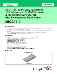 Datasheet MB39A110 manufacturer Fujitsu