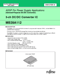 Datasheet MB39A112PFT manufacturer Fujitsu
