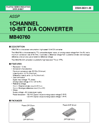 Datasheet MB40760 manufacturer Fujitsu