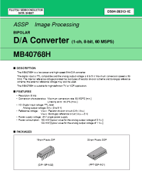 Datasheet MB40768HP manufacturer Fujitsu