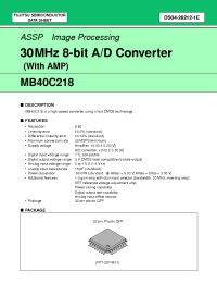 Datasheet MB40C218PFQ manufacturer Fujitsu