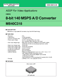 Datasheet MB40C318 manufacturer Fujitsu
