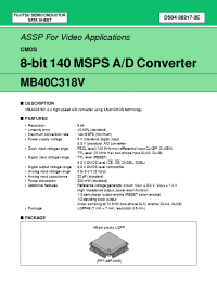 Datasheet MB40C318V manufacturer Fujitsu