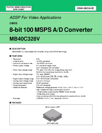 Datasheet MB40C328VPFV manufacturer Fujitsu