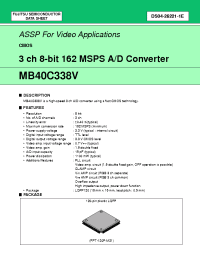 Datasheet MB40C338VPFV manufacturer Fujitsu