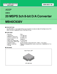 Datasheet MB40C938V manufacturer Fujitsu