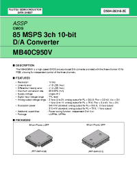 Datasheet MB40C950V manufacturer Fujitsu