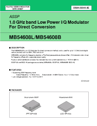 Datasheet MB54608LPV1 manufacturer Fujitsu
