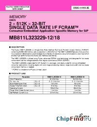 Datasheet MB811L323229-12 manufacturer Fujitsu