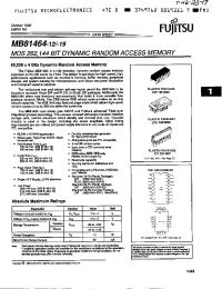 Datasheet MB81464-12 manufacturer Fujitsu
