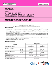 Datasheet MB81E161622-10 manufacturer Fujitsu
