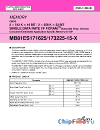 Datasheet MB81ES173225-15-X manufacturer Fujitsu