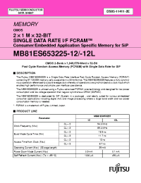 Datasheet MB81ES653225-12L manufacturer Fujitsu