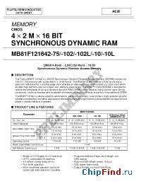Datasheet MB81F121642-10 manufacturer Fujitsu