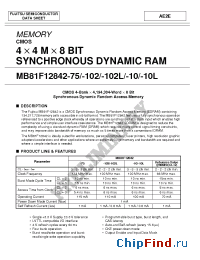 Datasheet MB81F12842-10L manufacturer Fujitsu