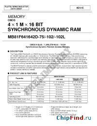 Datasheet MB81F641642D manufacturer Fujitsu