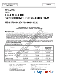 Datasheet MB81F64442D manufacturer Fujitsu