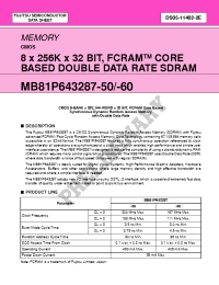 Datasheet MB81P643287 manufacturer Fujitsu