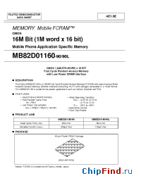 Datasheet MB82D01160 manufacturer Fujitsu