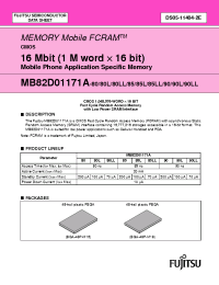 Datasheet MB82D01171A manufacturer Fujitsu
