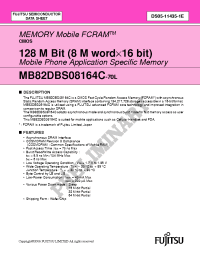 Datasheet MB82DBS08164C-70L manufacturer Fujitsu