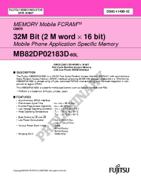 Datasheet MB82DP02183D manufacturer Fujitsu