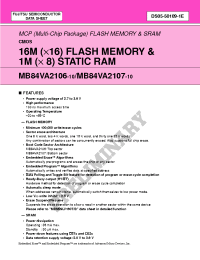 Datasheet MB84VA2107-10 manufacturer Fujitsu