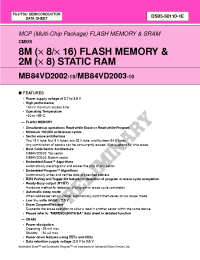 Datasheet MB84VD2003-10 производства Fujitsu