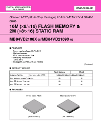 Datasheet MB84VD21081 manufacturer Fujitsu