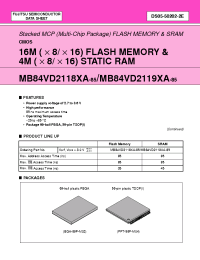 Datasheet MB84VD21181-85-PTS manufacturer Fujitsu