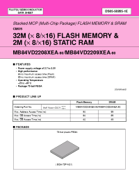 Datasheet MB84VD22081EA-90-PBS manufacturer Fujitsu