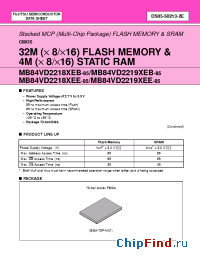 Datasheet MB84VD2218xEB-85 manufacturer Fujitsu