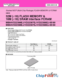 Datasheet MB84VD2238XEJ-85 manufacturer Fujitsu