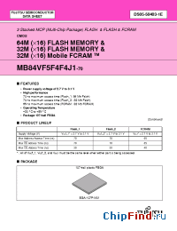 Datasheet MB84VF5F4F4J1-70 manufacturer Fujitsu