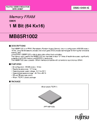 Datasheet MB85R1002 manufacturer Fujitsu